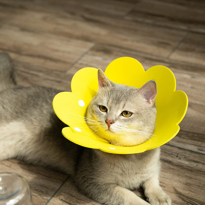 3Pcs Cat Recovery Collar Cat Protection Collar Cones for Cats Sunflower Neck Cat Cone Anti-Licking Recovery Collar to Prevent from Biting Scratching(Pink, Orange, Yellow) M - BeesActive Australia