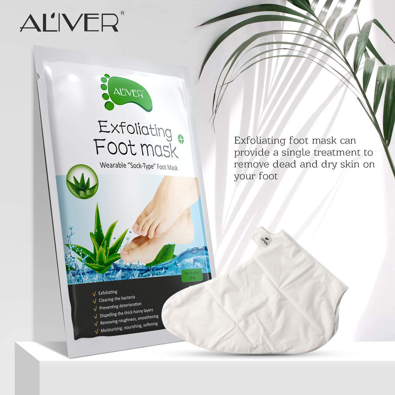 Foot Peel Mask 3Pack - foot mask - Natural Exfoliator for Dry Dead Skin Exfoliating Foot Masks Remove Make Your Feet Baby Soft & Get Smooth Silky Skin - (Aloe) - BeesActive Australia