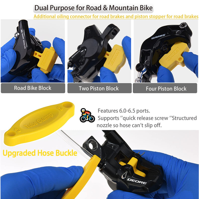 Brake Bleed Kit, Bicycle Bleeder Hydraulic Disc Brake Bleed Kit Tool for Shimano, for MAGURA, for TEKTRO, for SRAM Series Bike Brake Repair Tools Metal Joint - BeesActive Australia