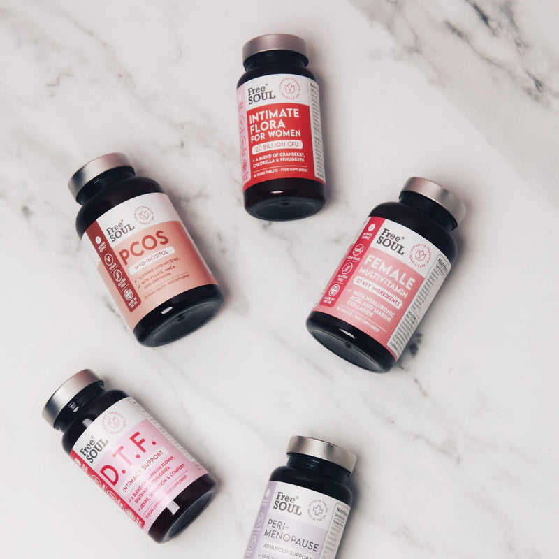 Women's Multivtamins and Minerals with Collagen & Hyaluronic Acid - 27 Essential Vitamins, Minerals, & Botanicals - 60 Tablets | Gluten-Free & No Synthetic Fillers or Binders | UK Made by Free Soul - BeesActive Australia