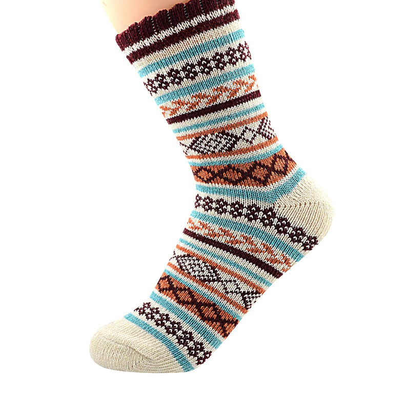 Mens Warm Wool Socks Soft Cozy Socks for Fall Winter Sports Socks Cashmere Athletic Crew Socks for Men 01 (5/Diamond)(size 6-9) - BeesActive Australia