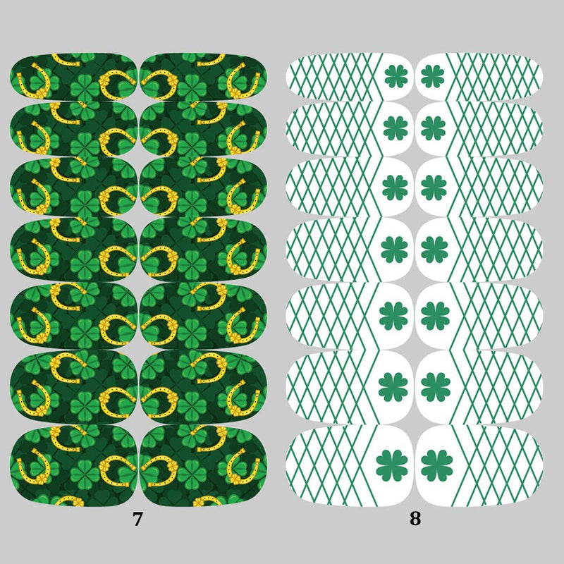 Macute St. Patrick’s Day Nail Polish Stickers 12 Sheets Full Wrap Nail Polish Strips Self Adhesive Full Cover Nail Art Stickers Decals with Nail File for Women St. Patrick’s Day DIY Nail Decorations - BeesActive Australia