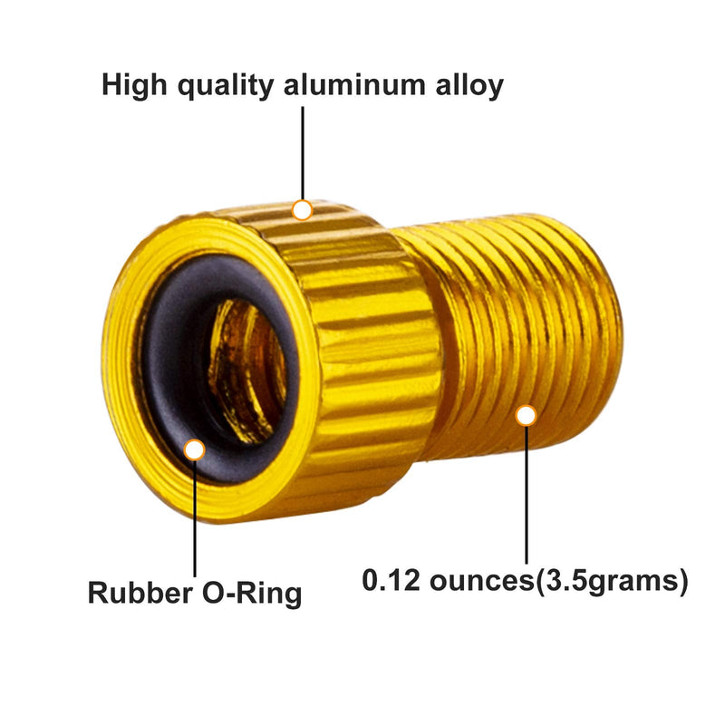 HZJD 10PCS Presta Valve Adaptors, Convert Presta to Schrader Adapter for Bike, Inflate Tire Using Standard Pump or Air Compressor - BeesActive Australia