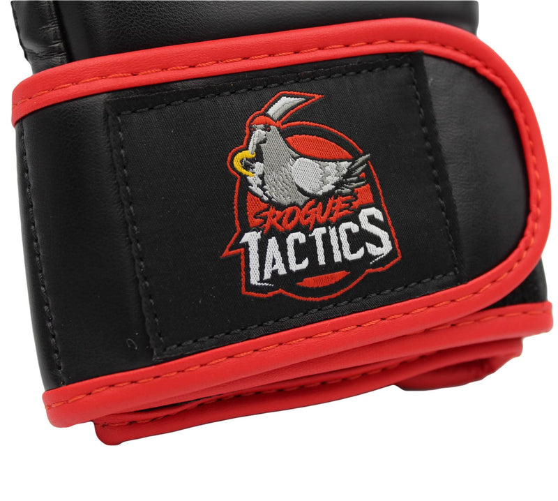 Rogue Tactics MMA Gloves for Men and Women, Protective Grappling Gloves for Sparring, Kickboxing, Boxing, and Martial Arts, Bag Gloves with Open Palms for Training, Black and Red Gloves S/M - BeesActive Australia