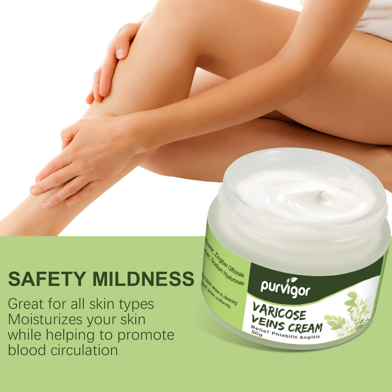 Varicose Veins Cream, Varicose Vein & Soothing Leg Cream，Natural Varicose & Spider Veins Treatment，Improve Blood Circulation, Tired and Heavy Legs Fast Relief（1.8 oz） - BeesActive Australia