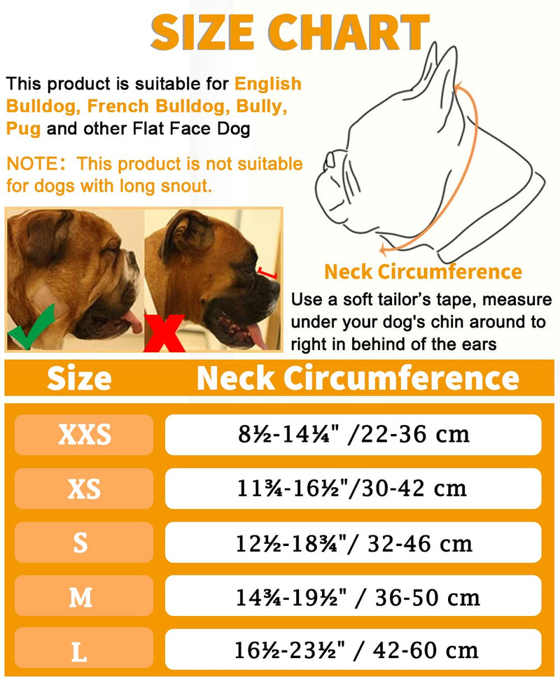 Short Snout Dog Muzzle, Breathable Mesh Flat Faced Muzzle for French Bulldog Shih Tzu and Pug,Mask Bulldog Muzzle for Biting Chewing Licking S Black - BeesActive Australia