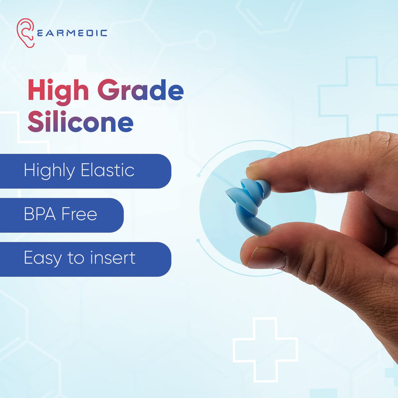 Ear Plugs for Sleep Noise Cancelling Reusable Silicone Ear Plug Set of 5 Pairs Best for Sleep Work Study or Swim - BeesActive Australia