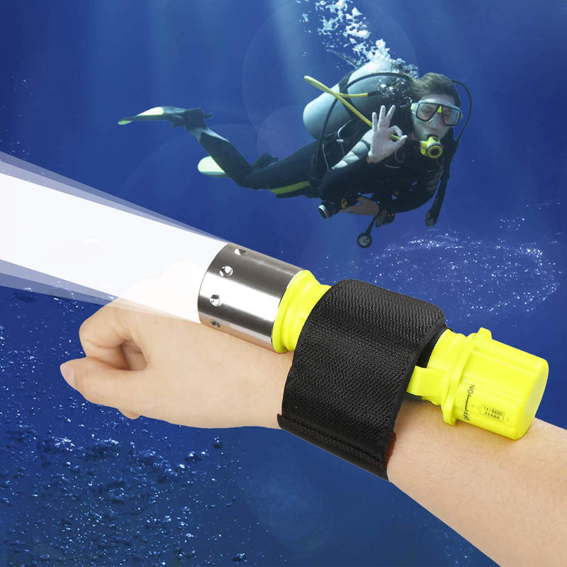 HECLOUD Diving Flashlight with Rechergeable Power Scuba Dive Light Torch IPX8 Waterproof Snorkeling Diving LED Underwater Lights,High Lumens,3 Modes with Charger for Underwater Sports(2Pack) - BeesActive Australia