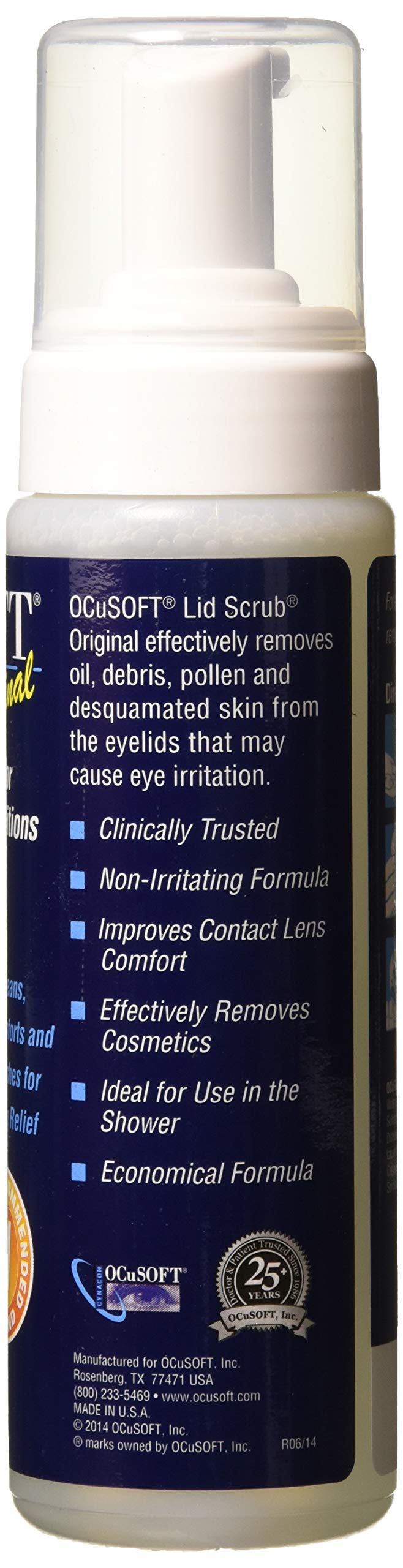 Ocusoft Lid Scrub Foaming Eyelid Cleanser, 7.25 fl oz (Pack of 2) - BeesActive Australia
