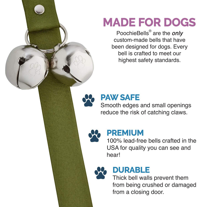 PoochieBells The Original Dog Potty Training Doorbell for Puppy & Dog Housebreaking and training, Classic Collection, Made in USA Fern - BeesActive Australia