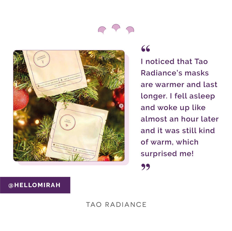 Tao Radiance 12 Pieces Soothing Lavender Self Heating Steam Eye Masks for Tired and Dry Eyes, Headaches, Stye Relief, Dark Circles Treatment, Puffiness and Eye Bags - BeesActive Australia