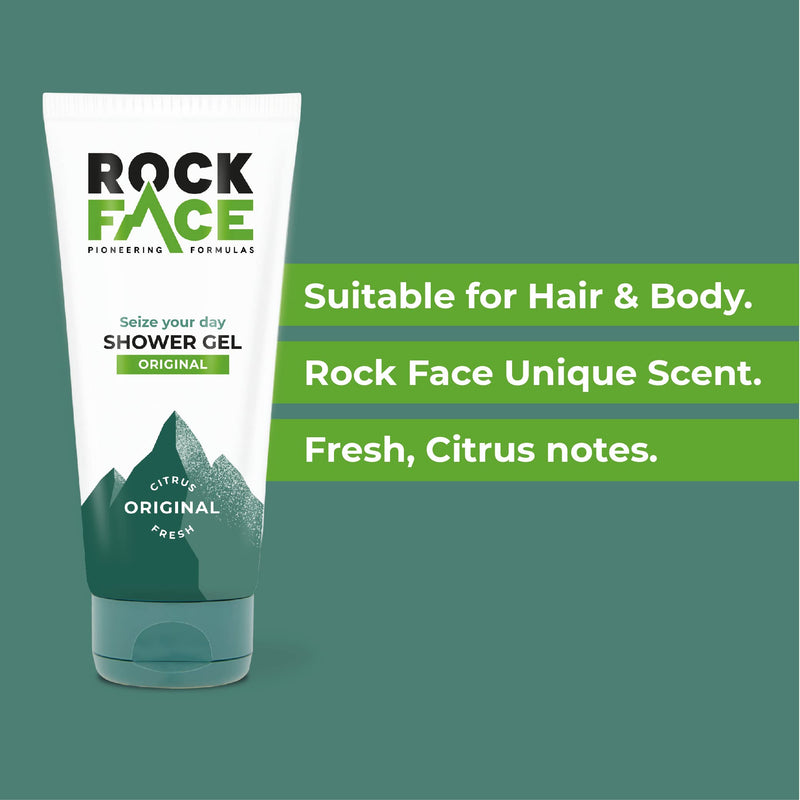 Rockface Mens Shower Gel, All in One Body Wash for Men, Fresh Masculine Scent, 200ml,Classic 200 ml (Pack of 1) - BeesActive Australia