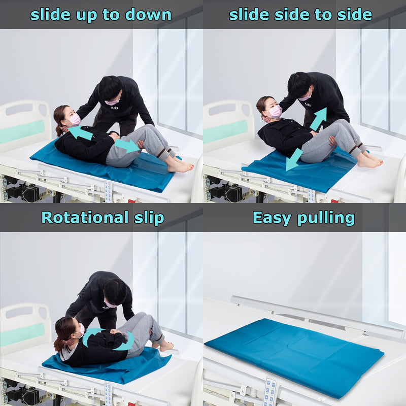 [LOSCHEN] Tubular Slide Sheet for Patient Transfer, Sliding Draw Sheets to Assist Moving Elderly - for Cars, Vehicles, Wheelchairs and Bed Transfers - Hospitals & Home Care (28"x47"(72x120cm), Blue) 28"x47"(72x120cm) Green - BeesActive Australia