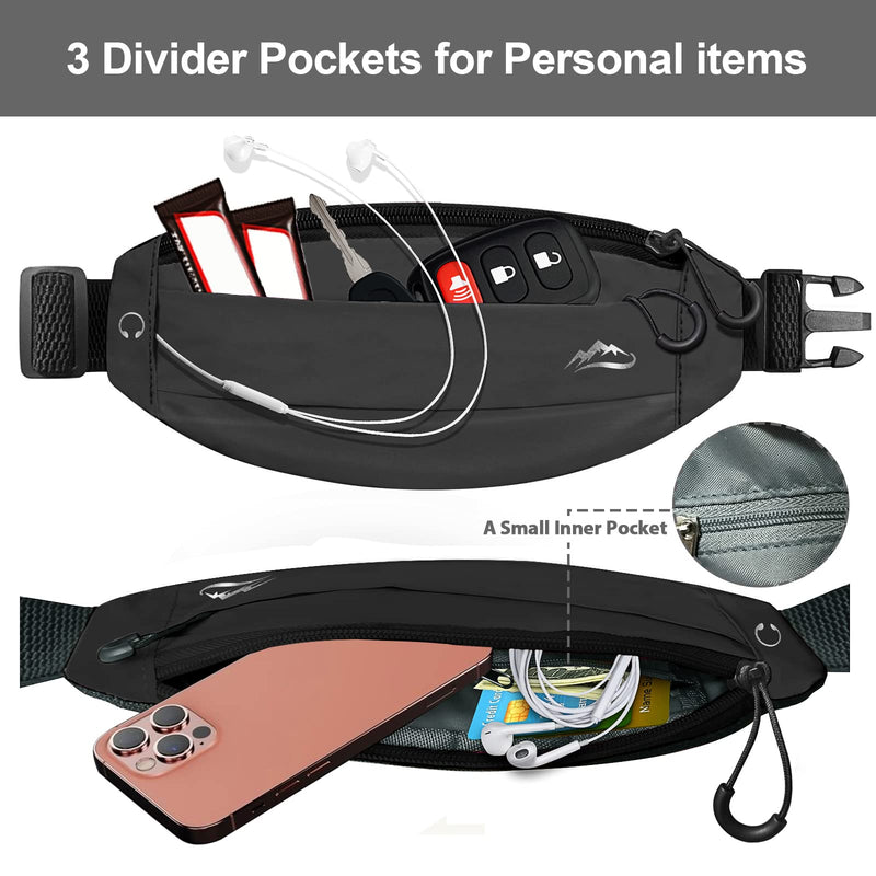UPTARD Running Belt, Running Fanny Pack Women, Whole Bag Reflective, Running Belt for Men, Running Fanny Pack, Runners Belt, Phone Holder for Running, Running Belt for Women, Running Waist Belt(black) black - BeesActive Australia