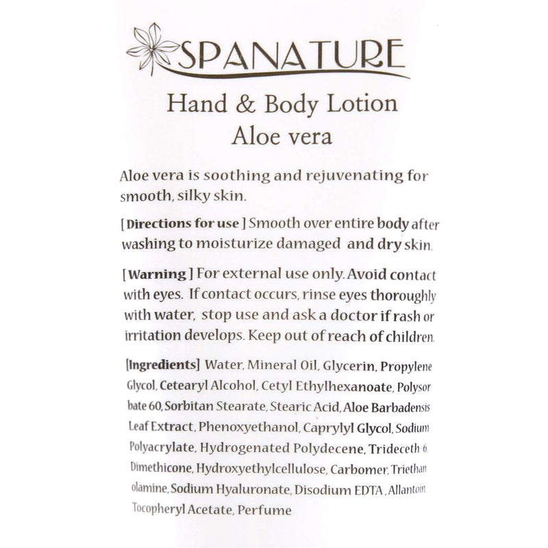 Spanature Aloe Vera Hand & Body Lotion Travel Size Selection Made In Korea 75 ml/2.53oz (4pcs)… - BeesActive Australia