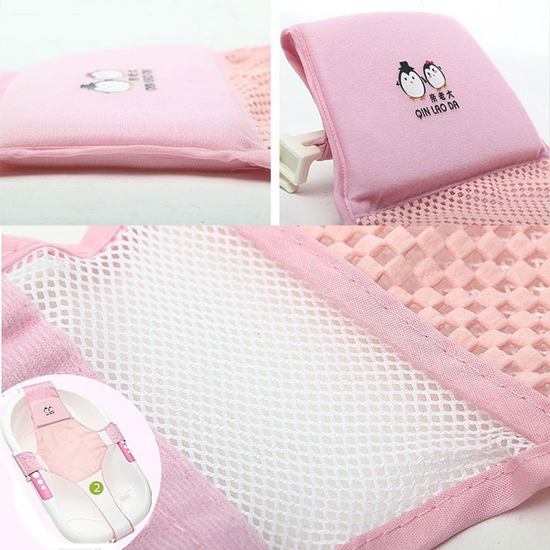 Itian Newborn Baby Infant Bath Seat Support Net Bathtub Sling Shower Mesh Bathing Cradle Seat Support Sling for Tub (Pink) Pink - BeesActive Australia