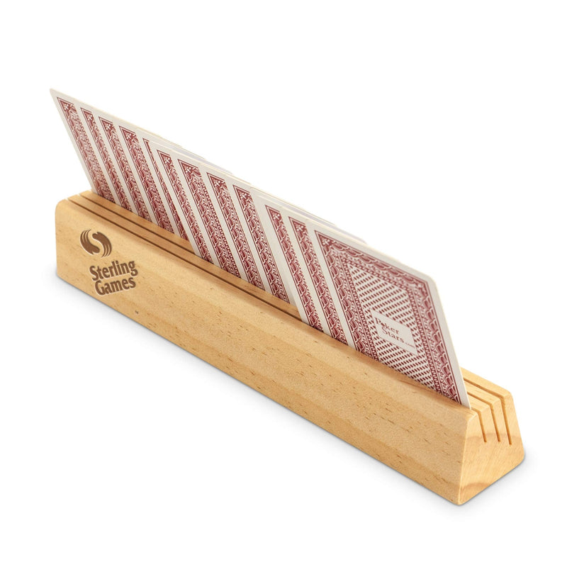 Sterling Games Solid Wooden 9" Playing Cards Holder Set of 4 - BeesActive Australia