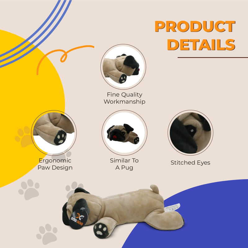 Dog Dog Pug Stuffed Animal Fawn Color Plush Toy - BeesActive Australia
