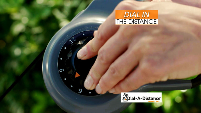 Dial A-Distance Retractable Dog Leash, Adjustable 0 to 15 Feet, Auto Brake and One Button Lock - BeesActive Australia