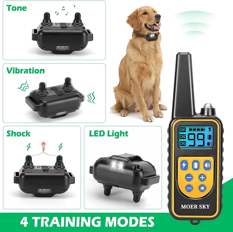 Dog Bark Training Collar Anti Barking Collar Beep, Vibration, Shock, Light - BeesActive Australia