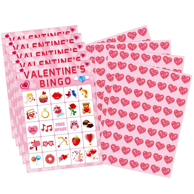FANCY LAND Valentine's Day Bingo Game for Kids 24 Players Valentine Party Game - BeesActive Australia