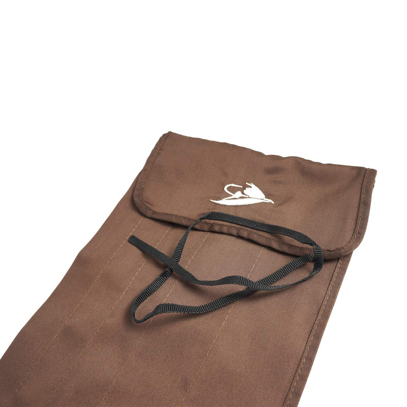 Eupheng Cotton Cloth Fly Fishing Rod Sleeve Cover Pole Sock Glove Rod Case Protector Bag Pouch 5 Compartments 8'0''-8'6'' 4sec with extra tip Brown - BeesActive Australia