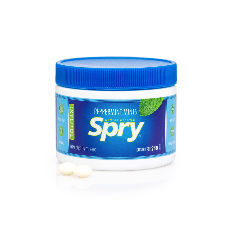 Spry Xylitol Mints, Natural Peppermint, 240 Count - BeesActive Australia
