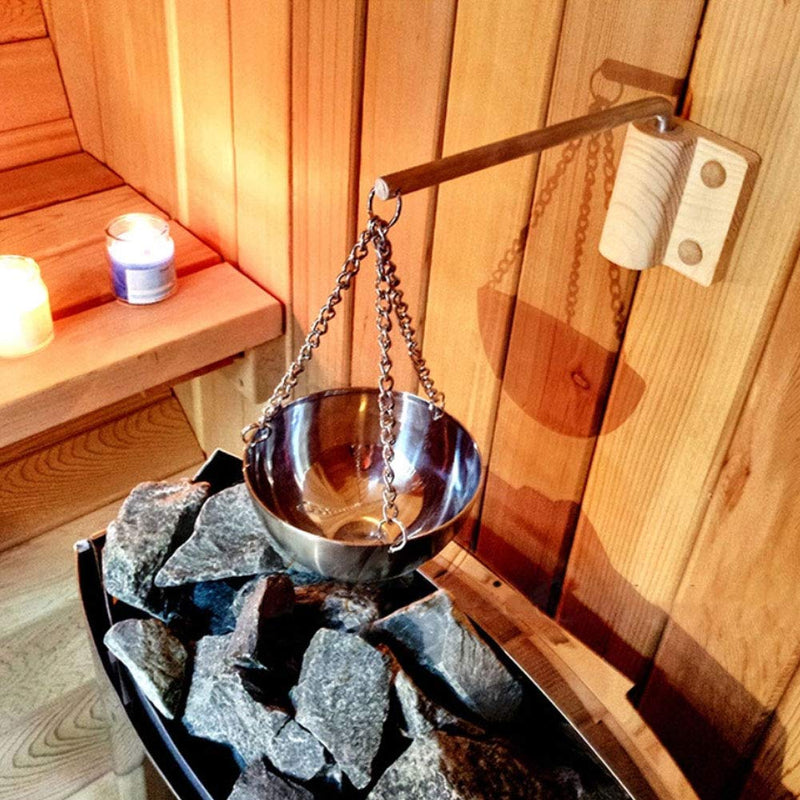 Fdit Sauna Oil Cup Sauna Aromatherapy Oil Holder Essential Stainless Steel Oil Bowl Sauna Room Accessories Fragrance Diffuser Bowl for Sauna and Spa - BeesActive Australia