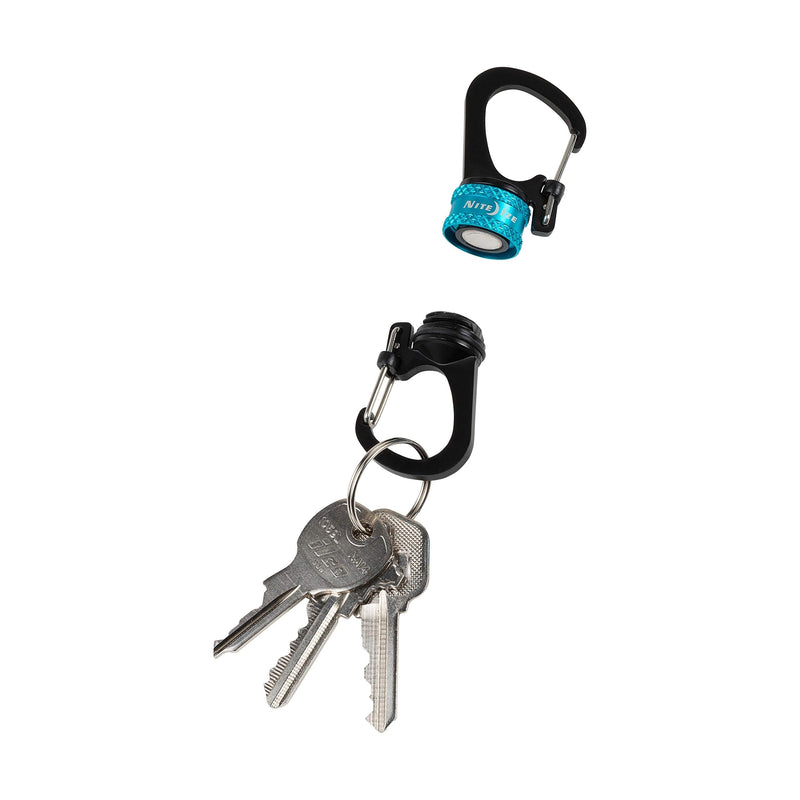 Nite Ize MSBL-03-R7 SlideLock 360° Magnetic Locking Dual Carabiner, Blue - BeesActive Australia