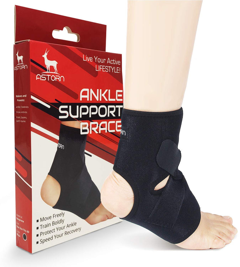 Ankle Brace & Achilles Tendon Support Sleeve by Astorn. Compression Wrap for Plantar Fasciitis, Heel Spurs & Achilles Tendinitis. One Size Fits All Ankle Support Wrap for Running & Everyday Wear. - BeesActive Australia