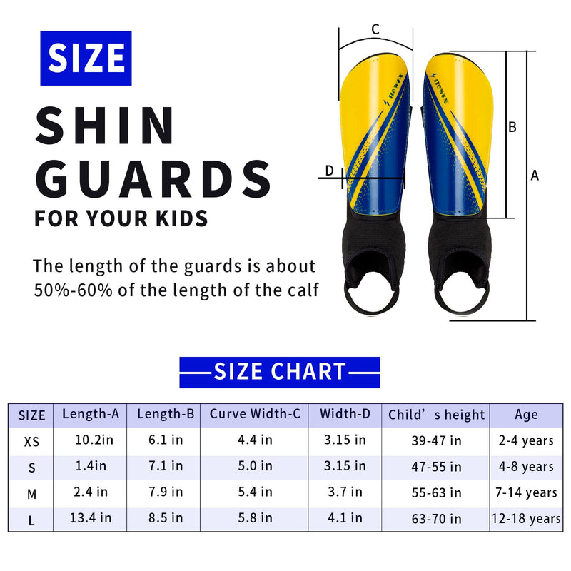 newox Soccer Shin Guards Youth - Protection Girls Shin Guards Soccer Youth - Soccer Sleevers Shin Pads - Soccer Shin Guards for Kids 3-16 Years Old Girls Boys Toddler Pink Yellow+Blue Medium - BeesActive Australia