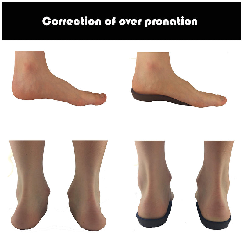 gr8ful® Orthotic Insoles for Plantar Fasciitis / Achilles Tendonitis | 1 pair | 3/4 length | Arch Support for Over Pronation & Flat Feet - Reduce Heel, Knee & Back Pain | Men Women Kids Running M M (1 Pair) - BeesActive Australia
