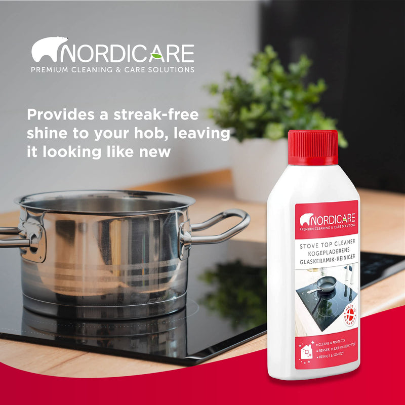 Nordicare Stove Top Cleaner Glass Ceramic - Induction Cooktop Cleaner Polish And Protector For Everyday Use - No Scrubbing Pad Needed - Leaves Protective Film - Made In Denmark (8.45oz) 8.45 - BeesActive Australia