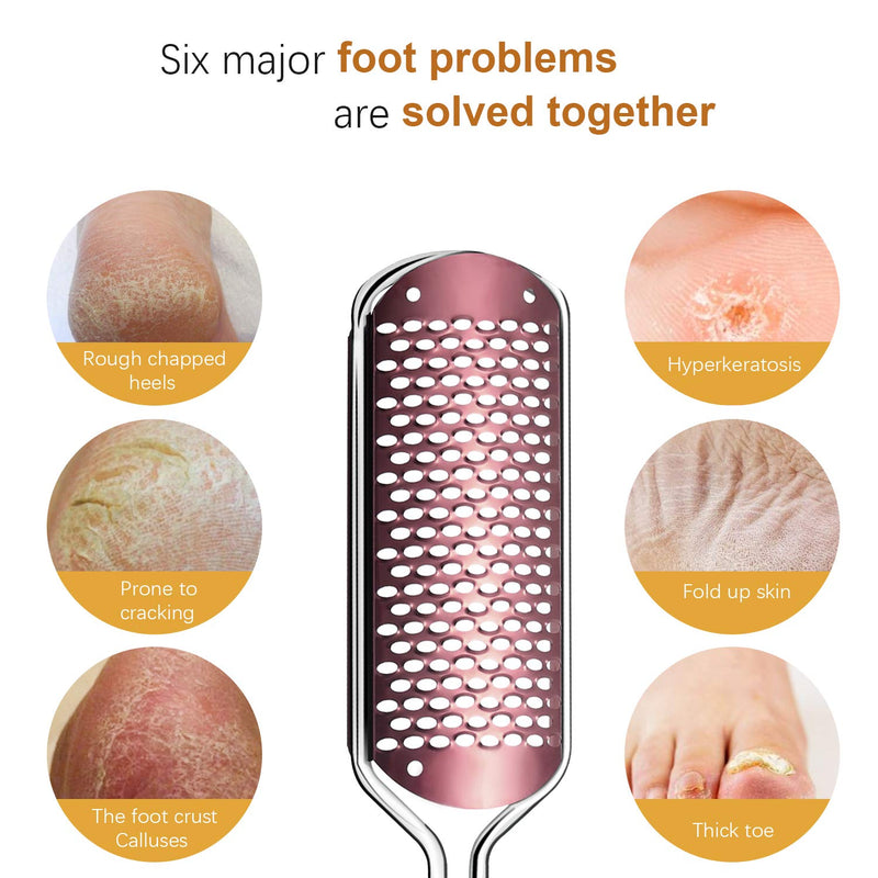 Pedicure Foot File Callus Remover - Large Foot Rasp Colossal Foot Scrubber Professional Stainless Steel Callus File for Wet and Dry Feet - BeesActive Australia