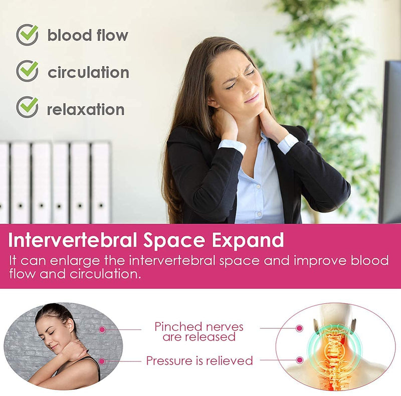 Cervical Neck Traction Massage Device, Silicone Massage Ball Trigger Point Therapy Tension Headache Relaxer Back Neck Relax Massager, Cervical Traction Equipment for Shoulder Pressure Neck Pain Relief - BeesActive Australia