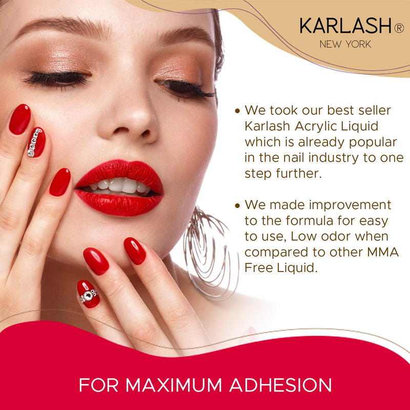 Karlash Professional Ultra Acrylic Liquid 8oz Monomer MMA FREE for Doing Acrylic Nails, MMA free, Ultra Shine and Strong Nail Made in USA GOLD STANDARD (1 Piece) 1 Piece - BeesActive Australia