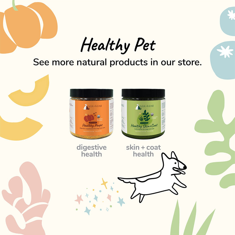 kin+kind Organic Raw Coconut Oil Pet Supplement - Skin and Coat Support for Dogs and Cats - Safe, Natural Formula with Unprocessed, Cold Pressed Extra Virgin Coconut Oil - Mixed in The USA Medium - BeesActive Australia