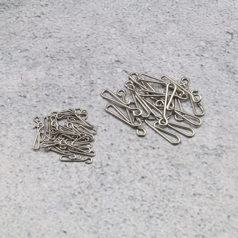 100PCS 13.5mm & 100PCS 22mm Sea Fishing Quick Change Lead Bait Snap Rig Clip Stainless Steel Hanging Snap Connector Speed Clips Hook Safety Decoy Swivels Snap - BeesActive Australia