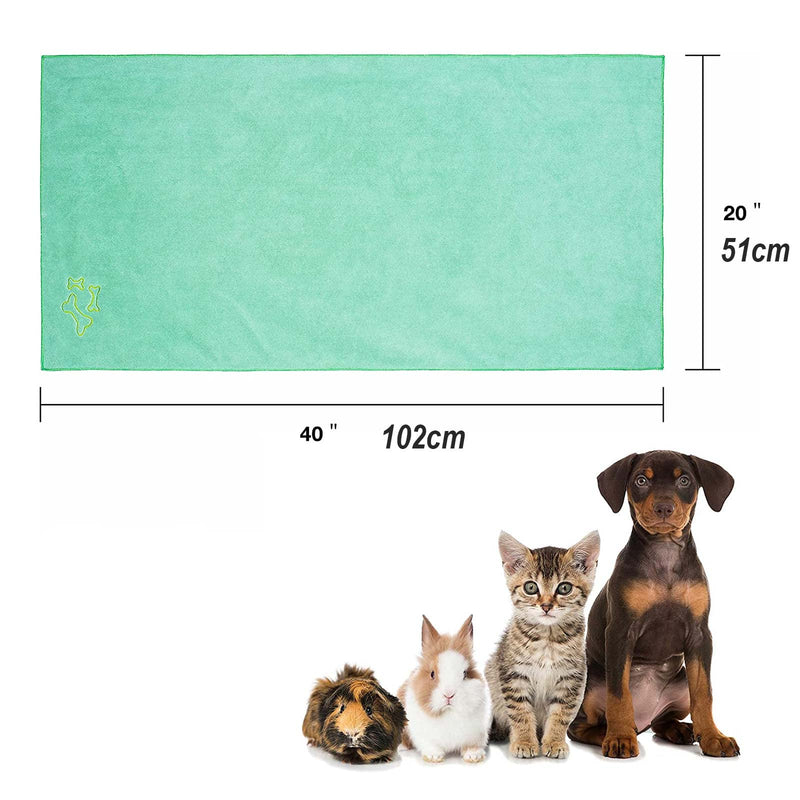 SUMEINA Pet Grooming Towel Collection Absorbent Microfiber X-Large, 40x20, Embroidered Pack of 3 - BeesActive Australia