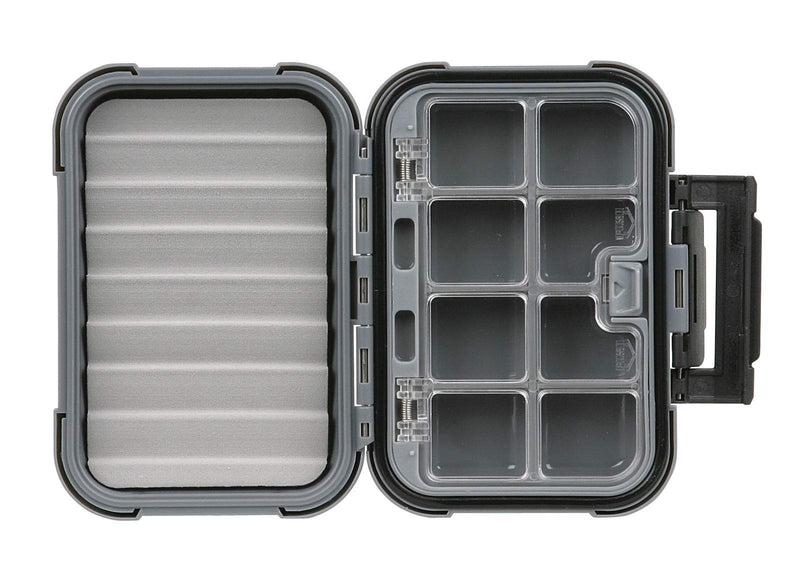 Flambeau Outdoors 2926CR Blue Ribbon Waterproof Fly Box, Medium 8 Compartment Fly Fishing Organizer with Foam, Gray/Black - BeesActive Australia