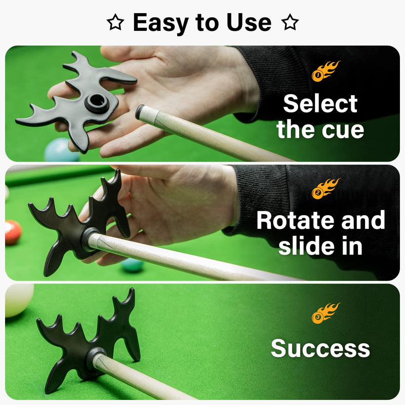 Adhafera Pool Bridge Head, Plastic Slip-On Bridge Head for Pool Stick, Portable Billiard Accessories with 9 Hitting Position - BeesActive Australia