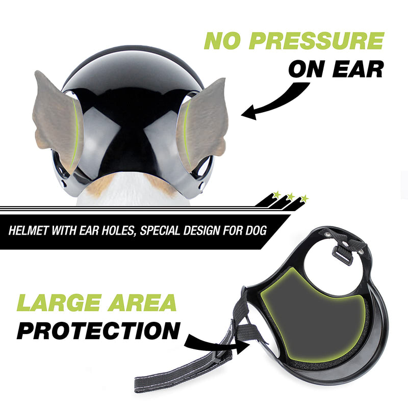 LESYPET Dog Helmet for Small to Large Dog, Dog Motorcycle Helmet with Ear Holes and Adjustable Strap - BeesActive Australia