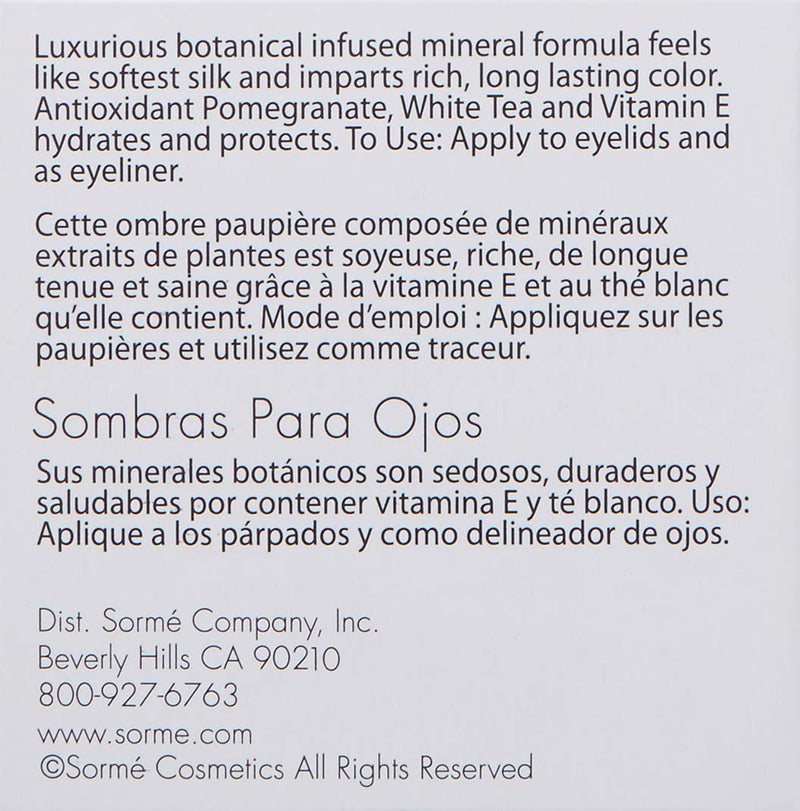 Sorme Cosmetics Mineral Botanicals Eye Shadow Peace - BeesActive Australia