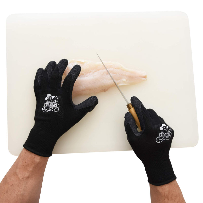 [AUSTRALIA] - Fishing Gloves – Fish Handling Gloves for Fishing – Textured Grip Palm Fish Cleaning Gloves – Soft Lining Fishing Glove – Fish Fillet Gloves – One Size Fits Most L to XL Fishing Gloves 