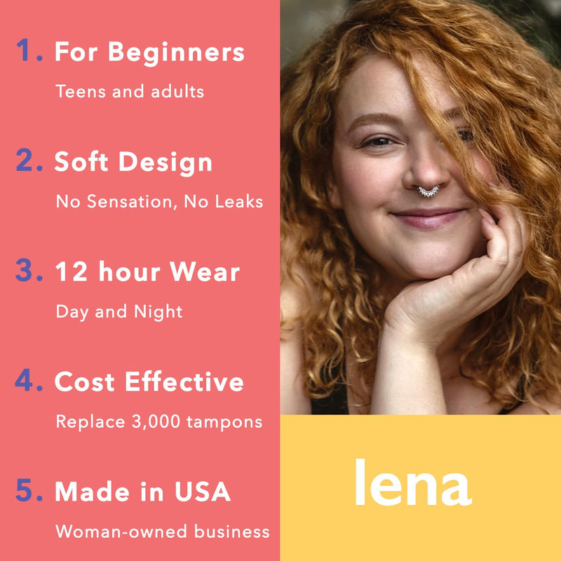 Lena Menstrual Cup - Reusable Period Cup - Tampon and Pad Alternative - Regular Flow - Small - Turquoise - BeesActive Australia