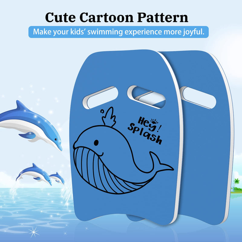 HeySplash Swim Kickboard for Kids, Swimming Training Kickboard, Cute Pattern Swim Training Aid for Children, Pool Exercise Equipments for Beginning Swimmers Safety Swim Board Auxiliary Whale Blue - BeesActive Australia