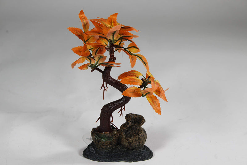 Penn-PLAX Deco-Replicas Bonsai Tree Aquarium Decoration – Orange – Safe for Freshwater and Saltwater Fish Tanks – 8” Height - BeesActive Australia