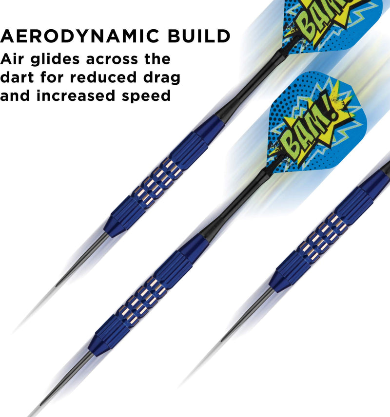 [AUSTRALIA] - Viper Comix Steel Tip Darts, 22 Grams Blue (BAM) 