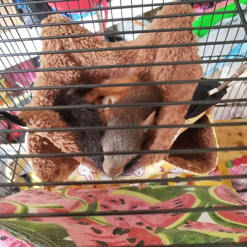 ChezAbbey Small Pet Cage Hammock BunkBed Warm Hammock Guinea Pig Cage Accessories Bedding Hanging Bed for Parrot Sugar Glider Ferret Squirrel Hamster Rat A-Purple 7in X 7in - BeesActive Australia