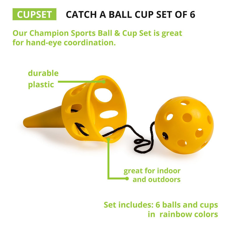 [AUSTRALIA] - Champion Sports Catch A Ball Set: Classic Kids Outdoor Party Game for Lawn, Camping & Beach 